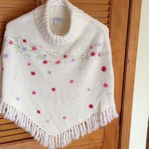 Talbots girls cotton cape/poncho